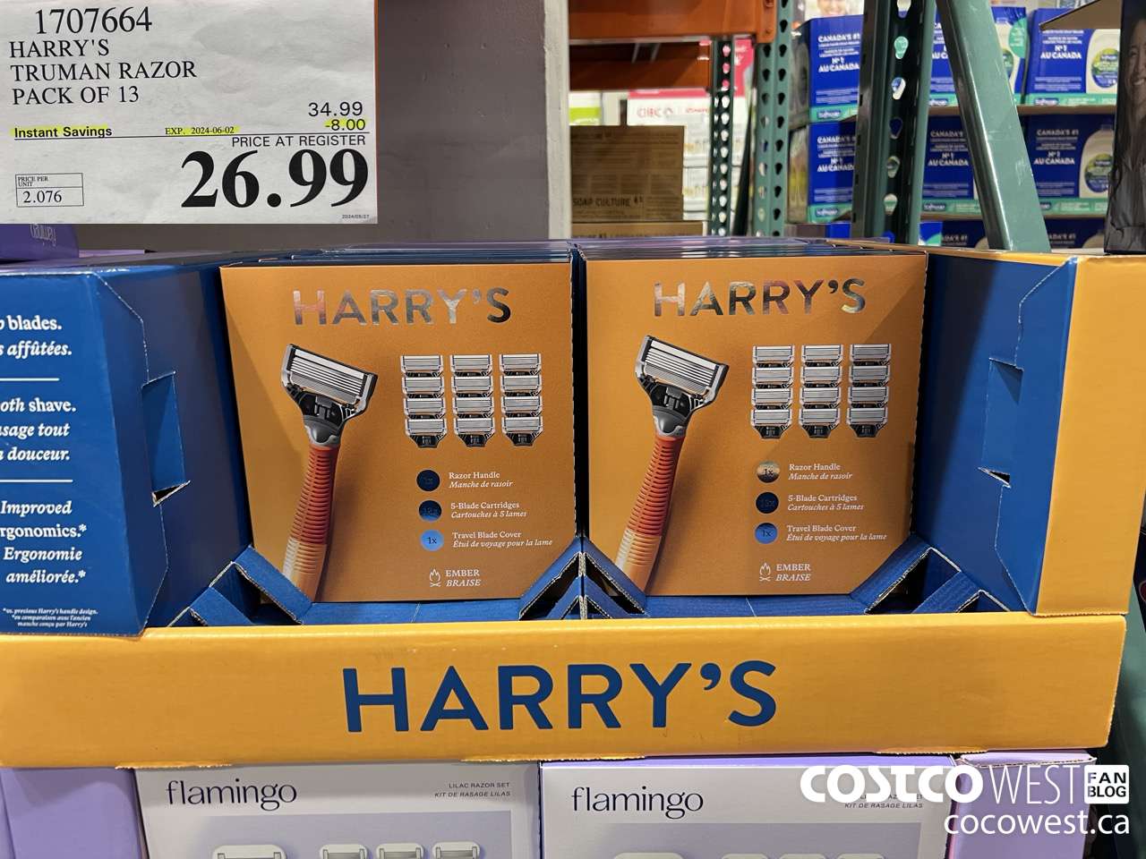 1707664 HARRY'S TRUMAN TRUMAN WET SHAVE RAZOR 13 CARTS + BLADE COVER ($8.00 INSTANT SAVINGS EXPIRES ON 2024-06-02) $26.99