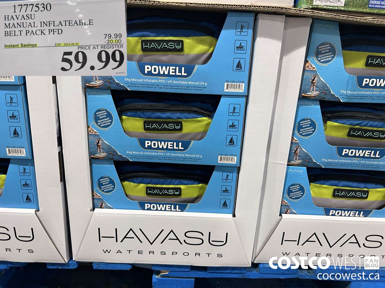 1777530 HAVASU MANUAL INFLATEABLE BELT PACK PFD ($20.00 INSTANT SAVINGS EXPIRES ON 2024-06-02) $59.99
