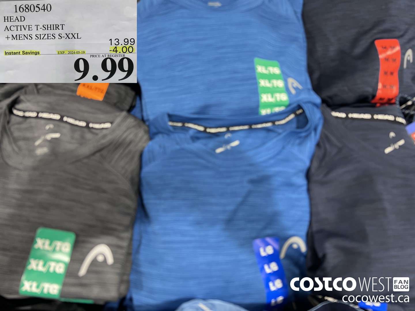 1680540 HEAD ACTIVE T-SHIRT MENS SIZES S-XXL ($4.00 INSTANT SAVINGS EXPIRES ON 2024-05-19) $9.99