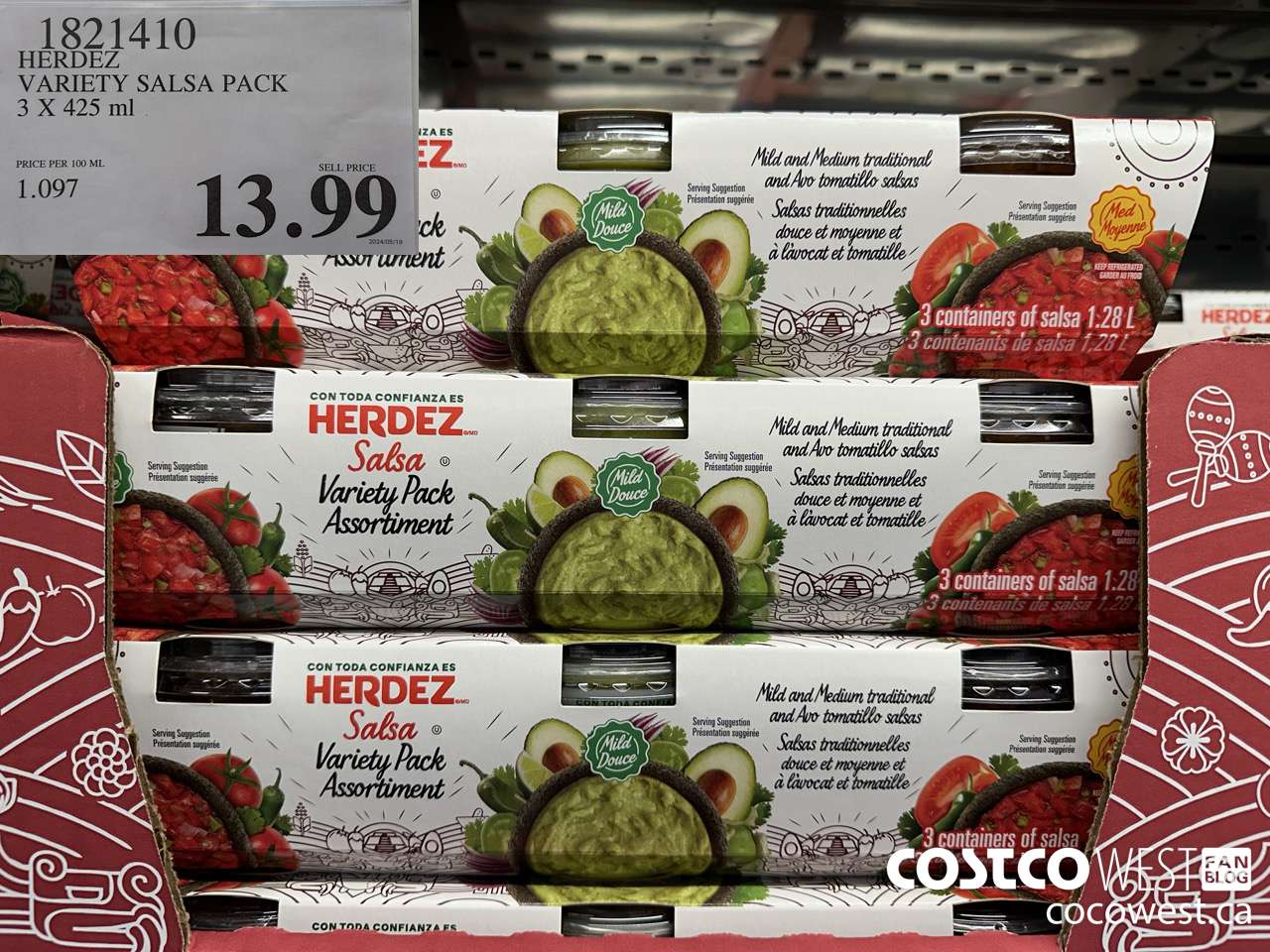 1821410 HERDEZ VARIETY SALSA PACK 3 X 425 ML $13.99