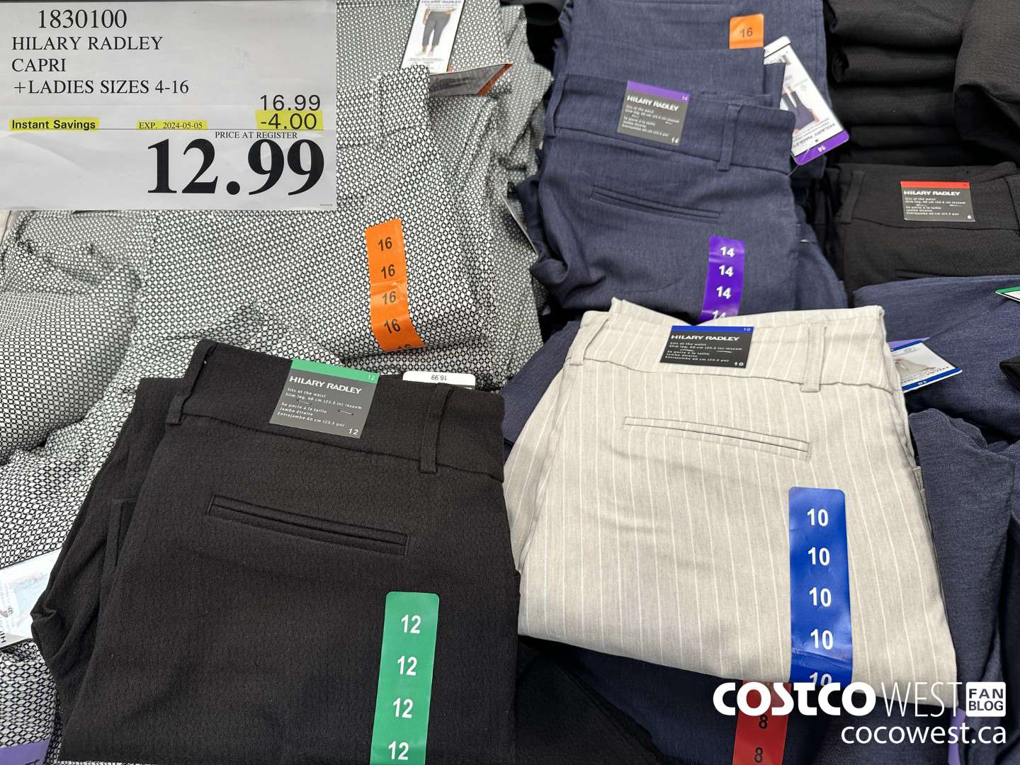 1830100 HILARY RADLEY CAPRI LADIES SIZES 4-16 ($4.00 INSTANT SAVINGS EXPIRES ON 2024-05-05) $12.99