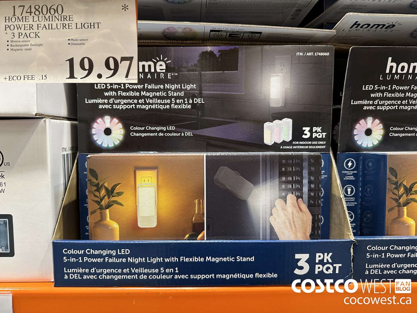 1748060 HOME LUMINIRE POWER FAILURE LIGHT 3 PACK $19.97