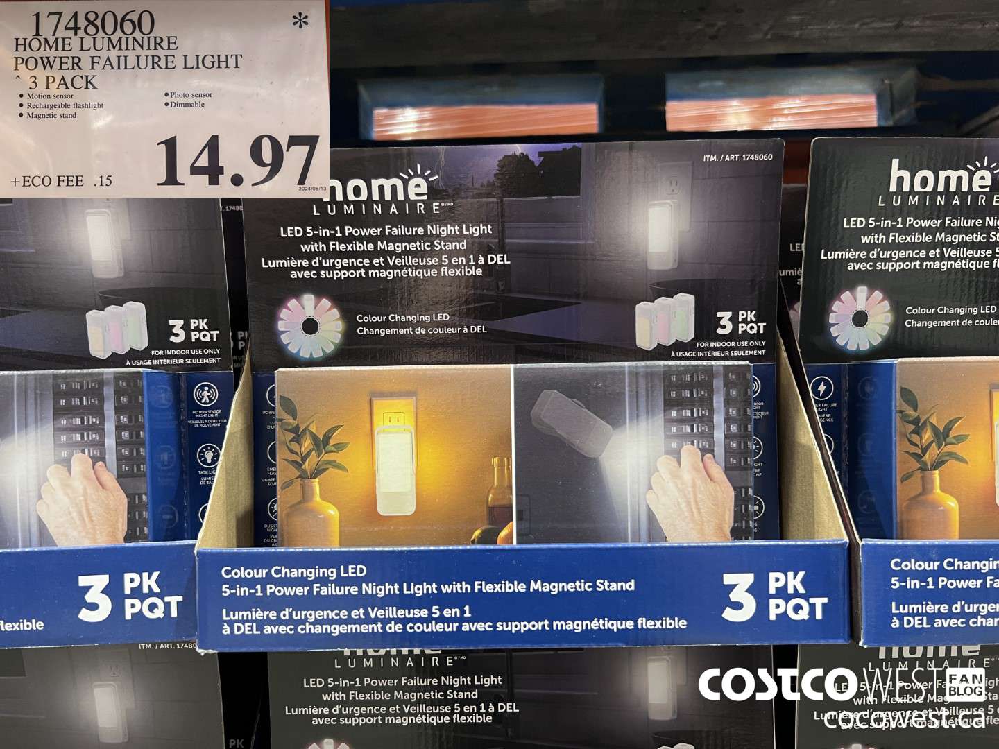 1748060 HOME LUMINIRE POWER FAILURE LIGHT 3 PACK $14.97