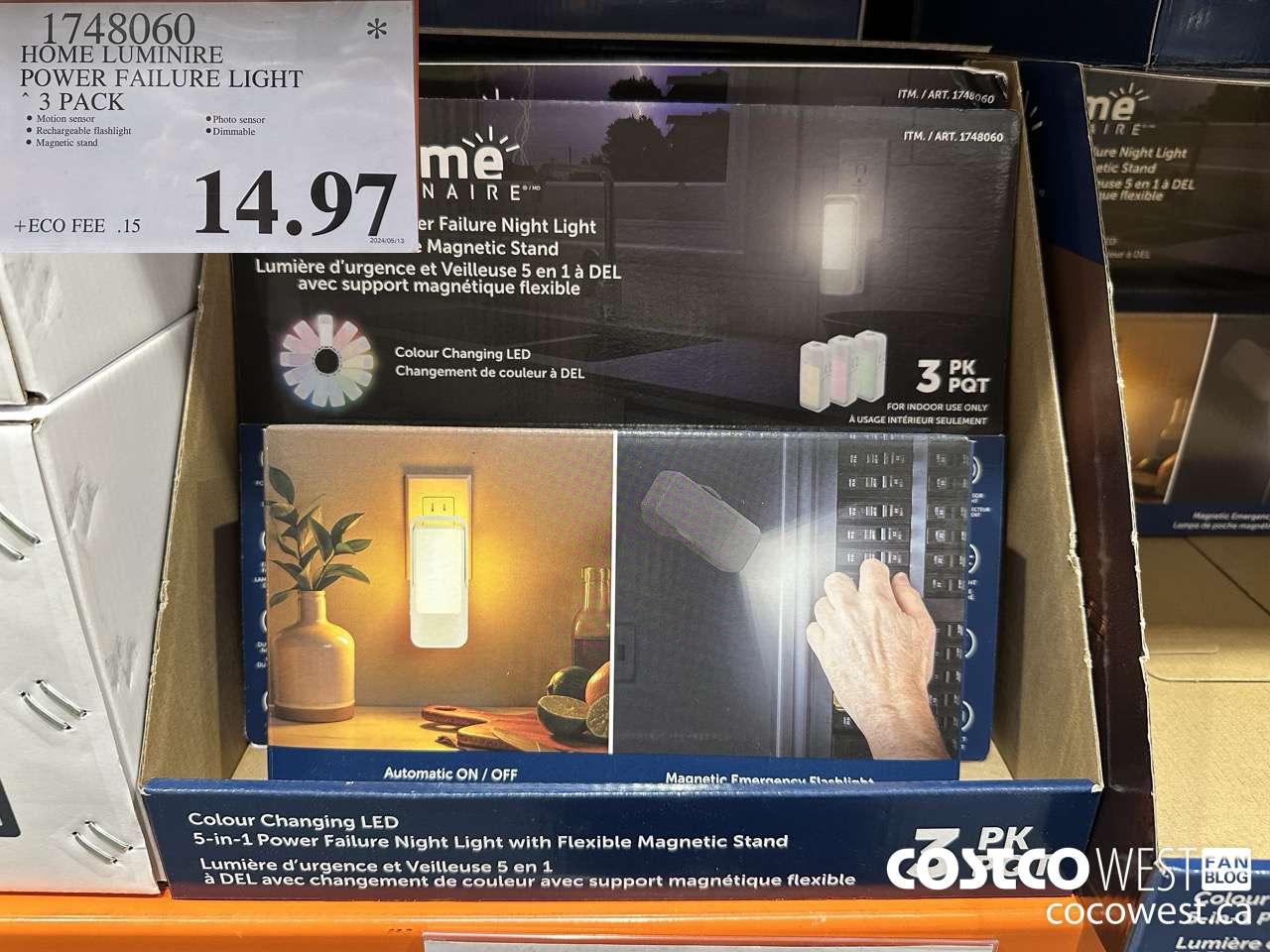 1748060 HOME LUMINIRE POWER FAILURE LIGHT 3 PACK $14.97