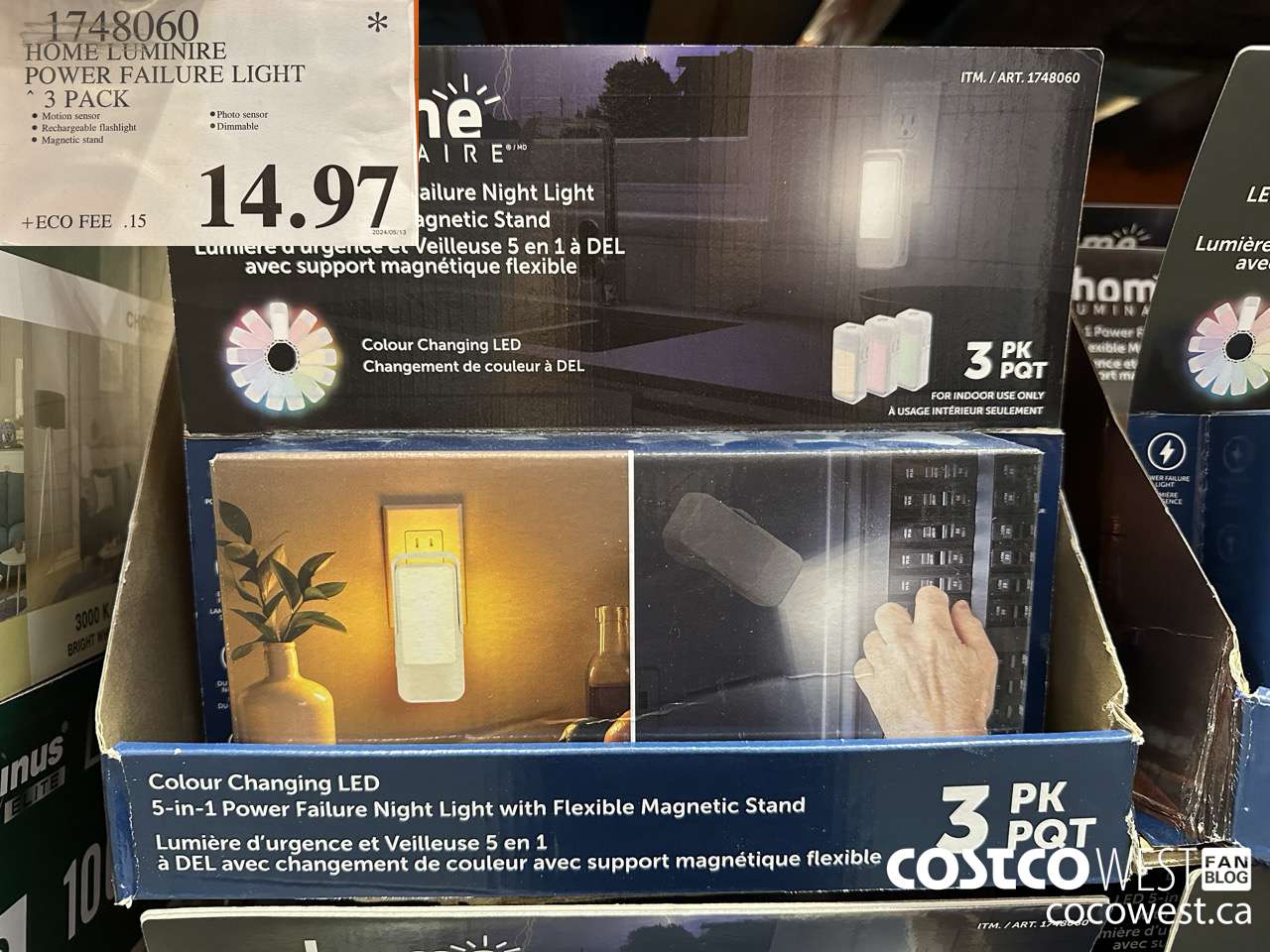 1748060 HOME LUMINIRE POWER FAILURE LIGHT 3 PACK $14.97