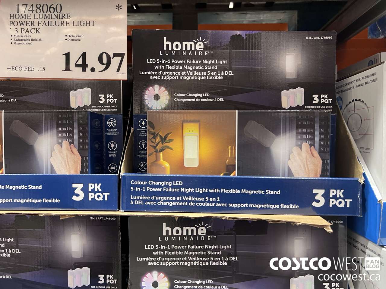 1748060 HOME LUMINIRE POWER FAILURE LIGHT 3 PACK $14.97