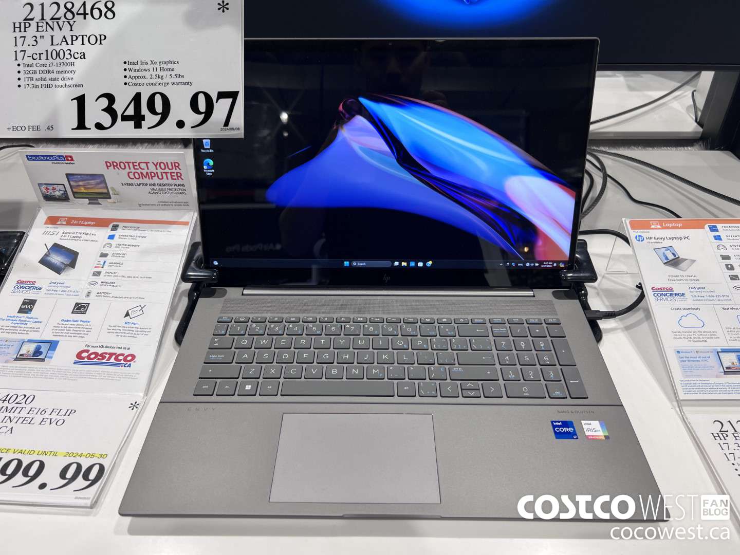 2128468 HP ENVY 17.3IN LAPTOP COMPUTER 17-CR1003CA $1349.97