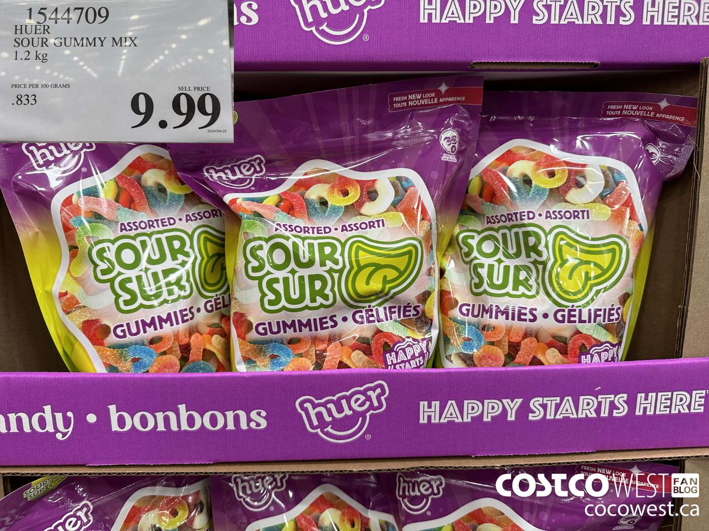 1544709 HUER SOUR GUMMY MIX 1.2 KG $9.99