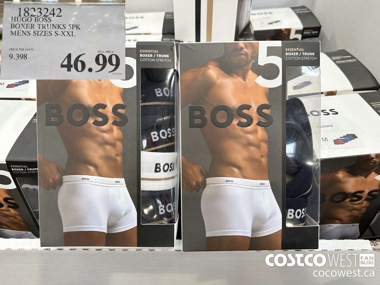 1823242 HUGO BOSS BOXER TRUNKS 5PK MENS SIZES S-XXL $46.99