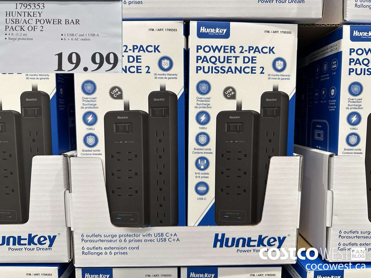 1795353 HUNTKEY USB/AC POWER BAR PACK OF 2 $19.99