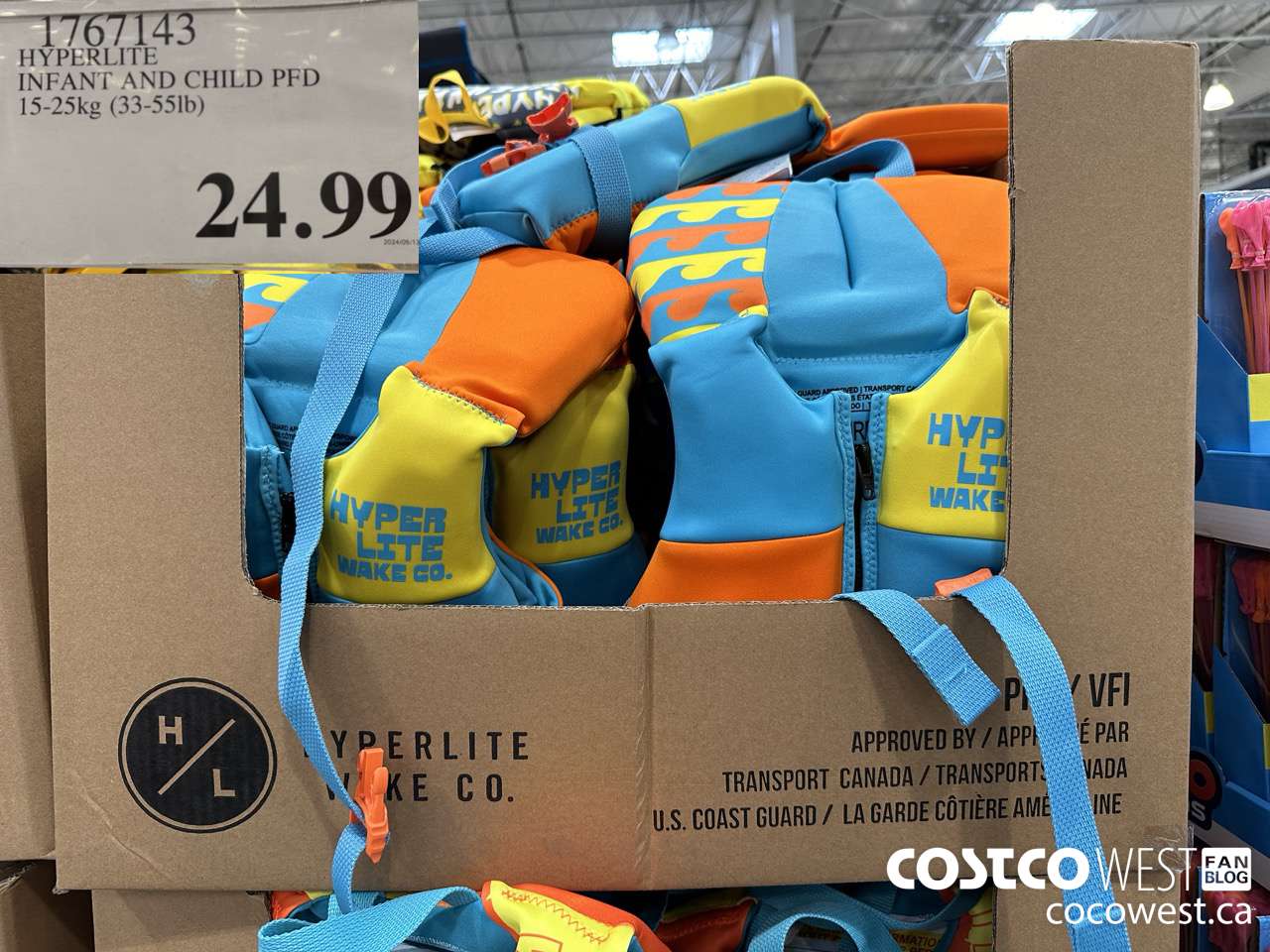 1767143 HYPERLITE INFANT AND CHILD PFD 15-25kg (33-55LB)  $24.99