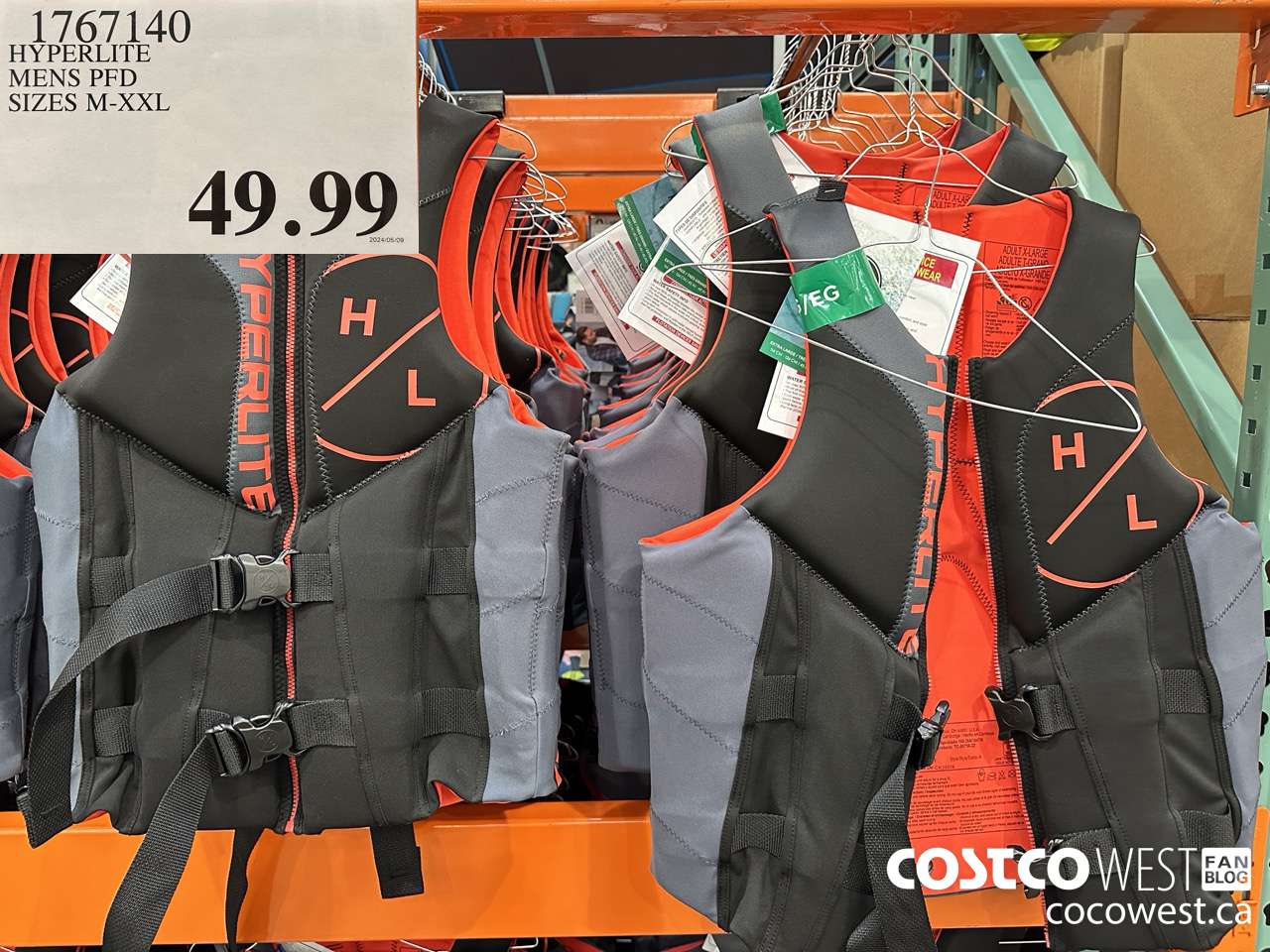 1767140 HYPERLITE MENS PFD SIZES M-XXL $49.99