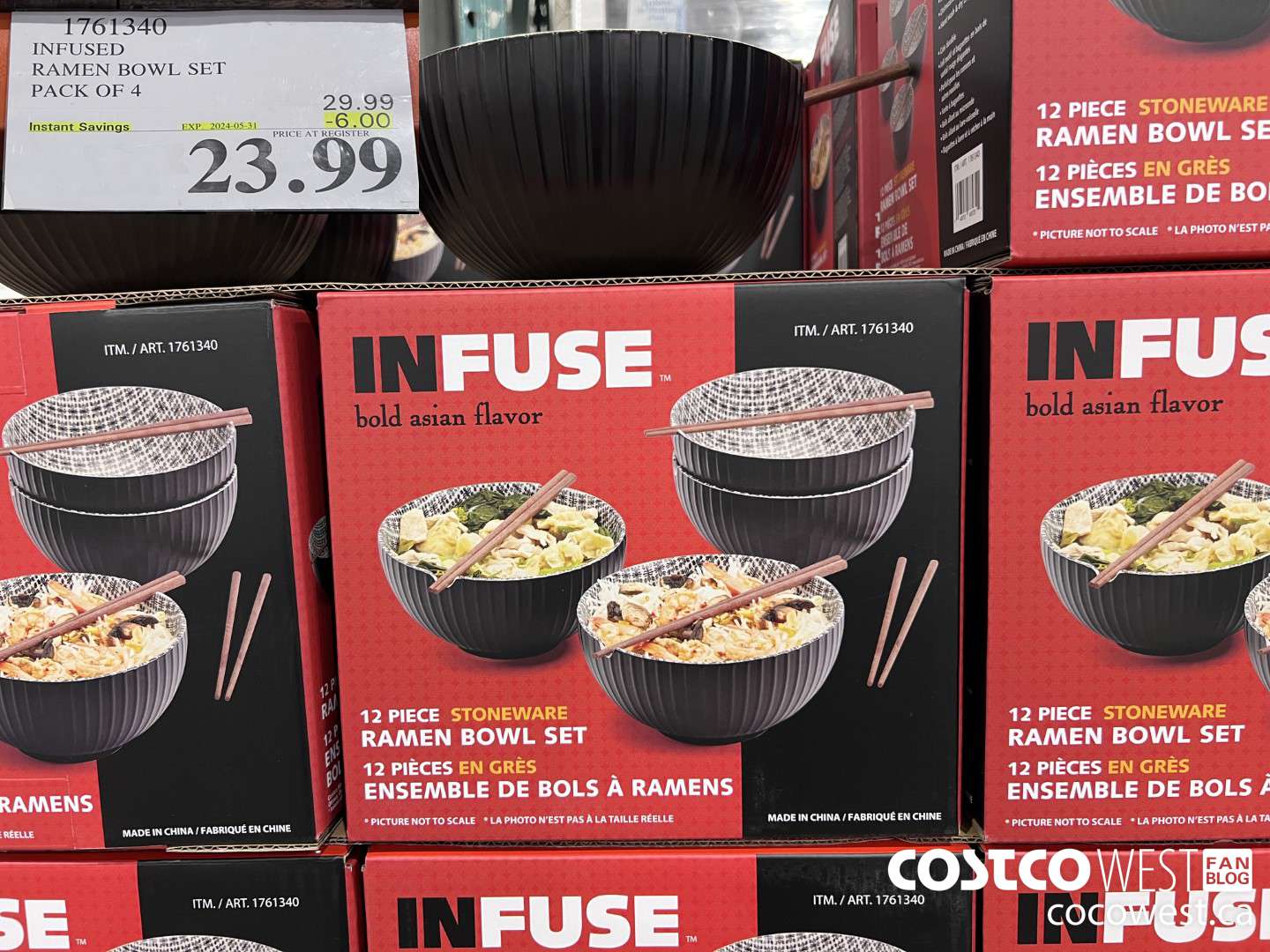 1761340 INFUSED RAMEN BOWL SET PACK OF 4 ($6.00 INSTANT SAVINGS EXPIRES ON 2024-05-31) $23.99