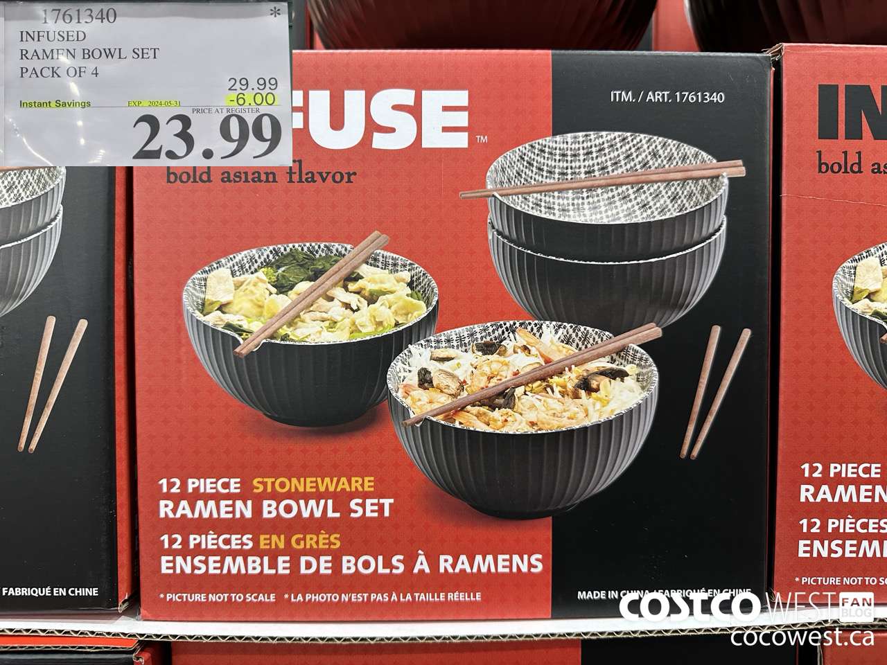 1761340 INFUSED RAMEN BOWL SET PACK OF 4 ($6.00 INSTANT SAVINGS EXPIRES ON 2024-05-31) $23.99