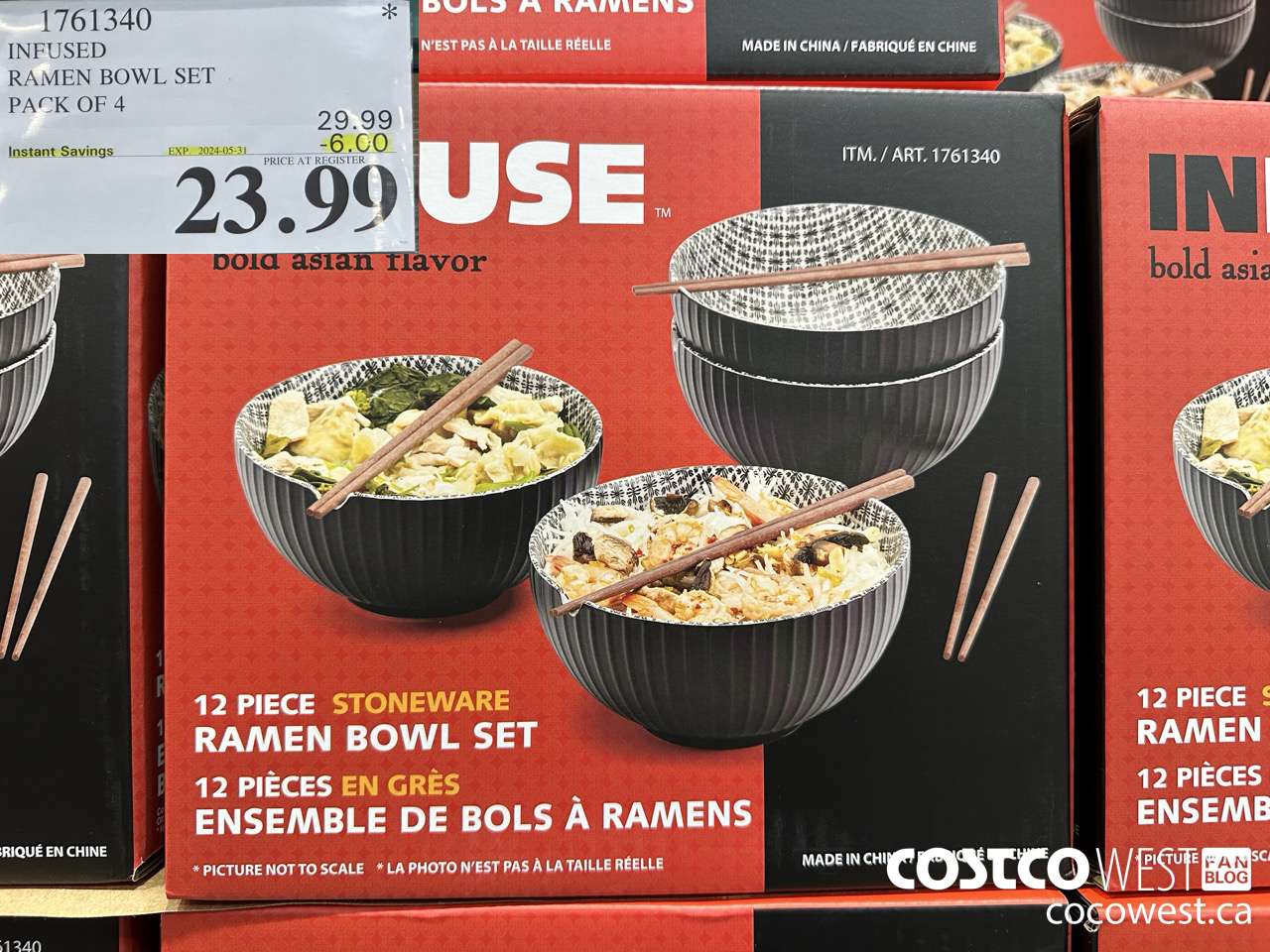 1761340 INFUSED RAMEN BOWL SET PACK OF 4 ($6.00 INSTANT SAVINGS EXPIRES ON 2024-05-31) $23.99