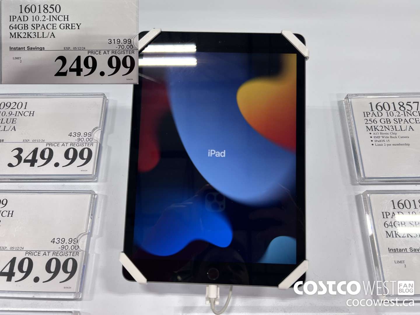 1601850 IPAD 10.2-INCH 64GB SPACE GREY MK2K3LL/A ($70.00 INSTANT SAVINGS EXPIRES ON 2024-05-12) $249.99