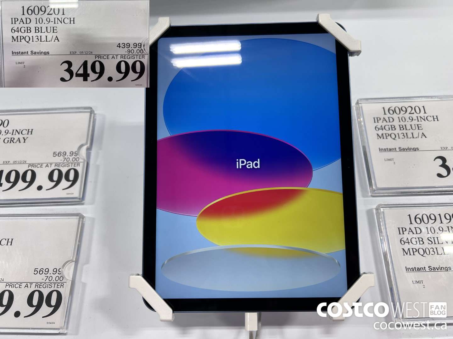 1609201 IPAD 10.9-INCH 64GB BLUE MPQ13LL/A ($90.00 INSTANT SAVINGS EXPIRES ON 2024-05-12) $349.99