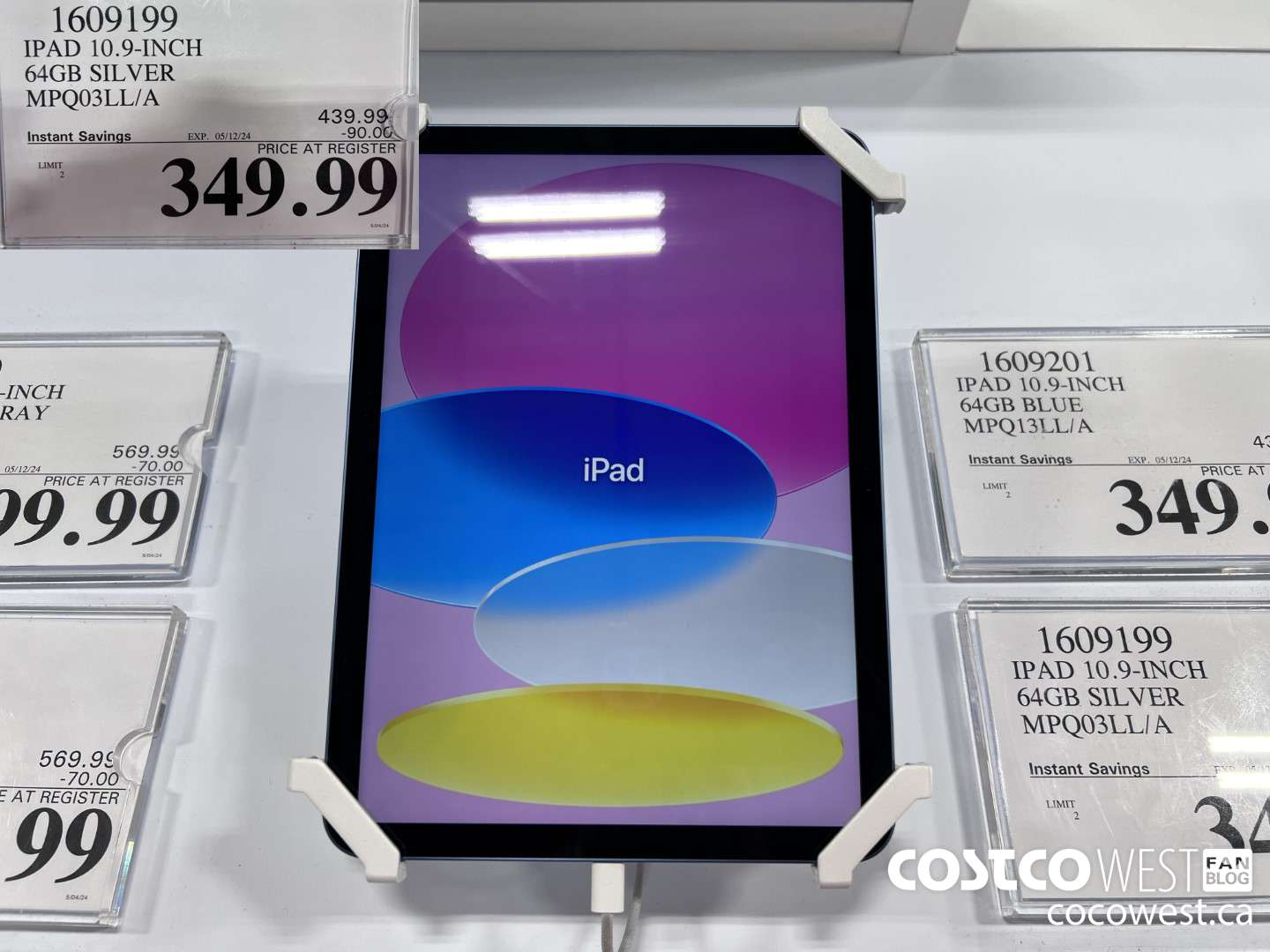 1609199 IPAD 10.9-INCH 64GB SILVER MPQ03LL/A ($90.00 INSTANT SAVINGS EXPIRES ON 2024-05-12) $349.99