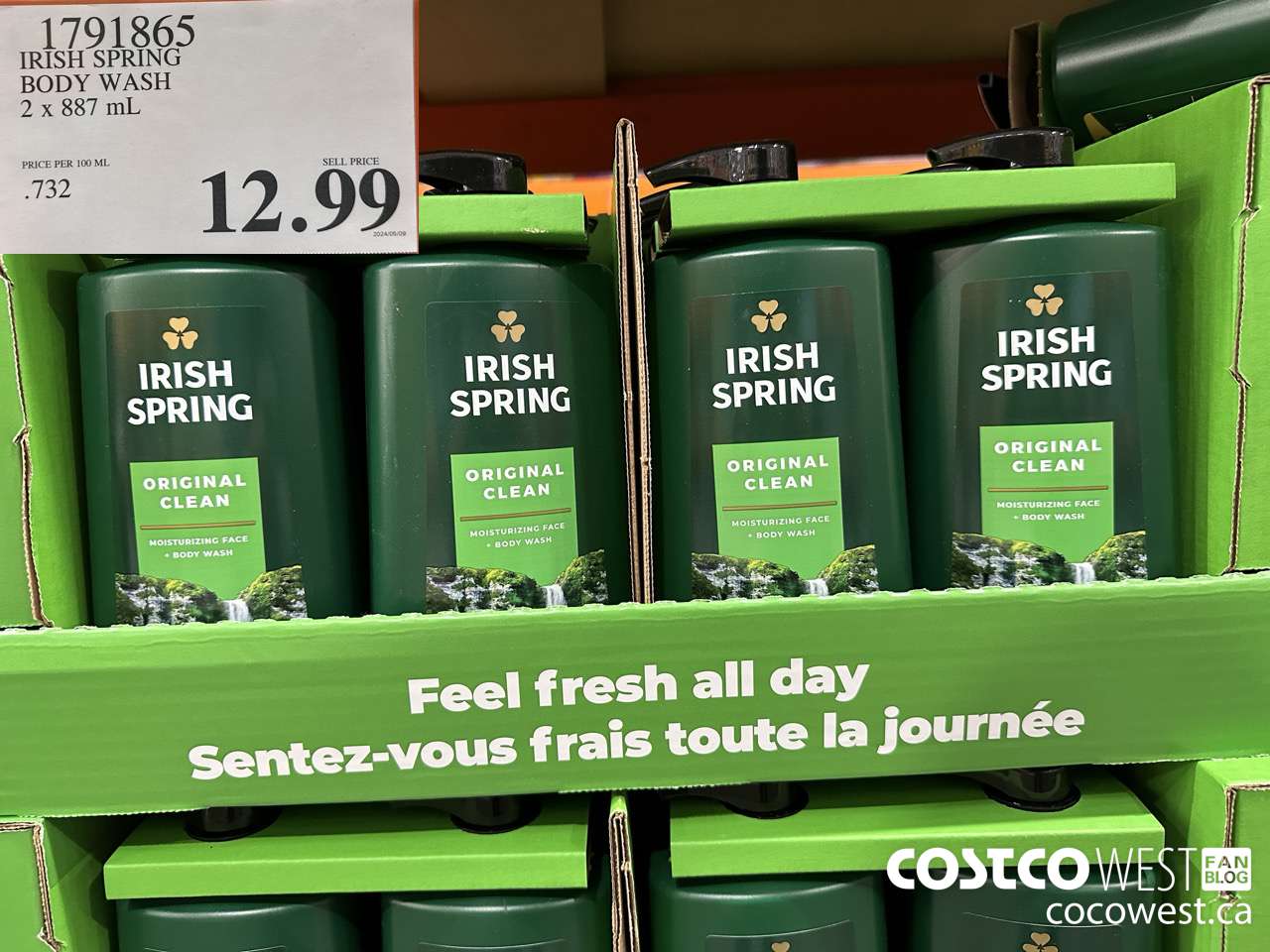 1791865 IRISH SPRING BODY WASH 2 X 887 M $12.99