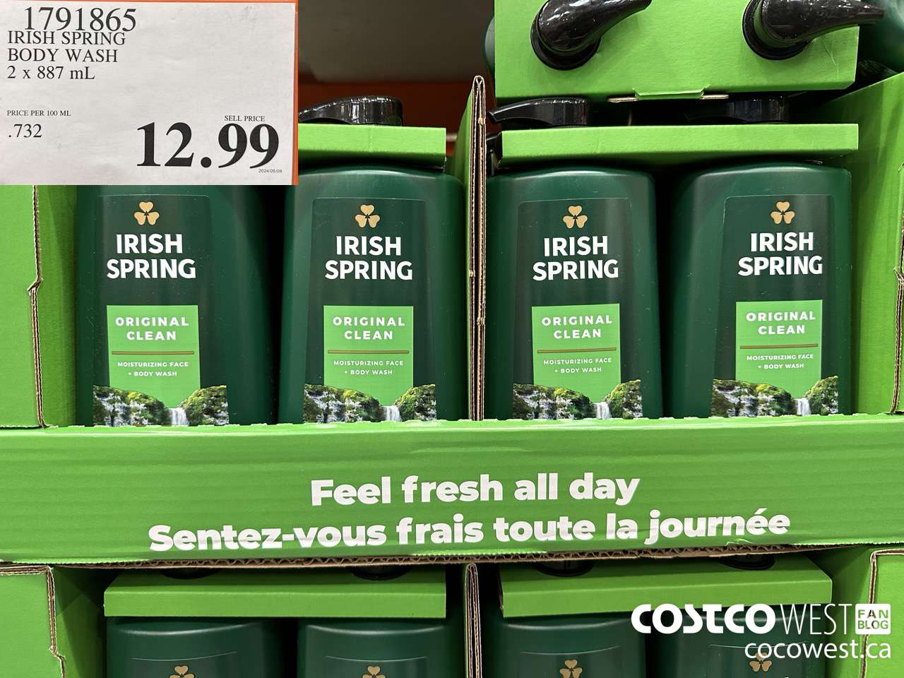 1791865 IRISH SPRING BODY WASH 2 X 887 M $12.99