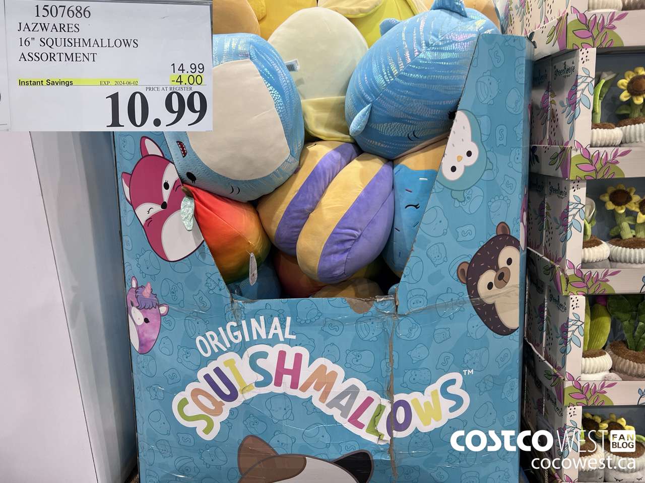 1507686 JAZWARES SQUISHMALLOWS 16 INCH PLUSH ASSORTMENT ($4.00 INSTANT SAVINGS EXPIRES ON 2024-06-02) $10.99