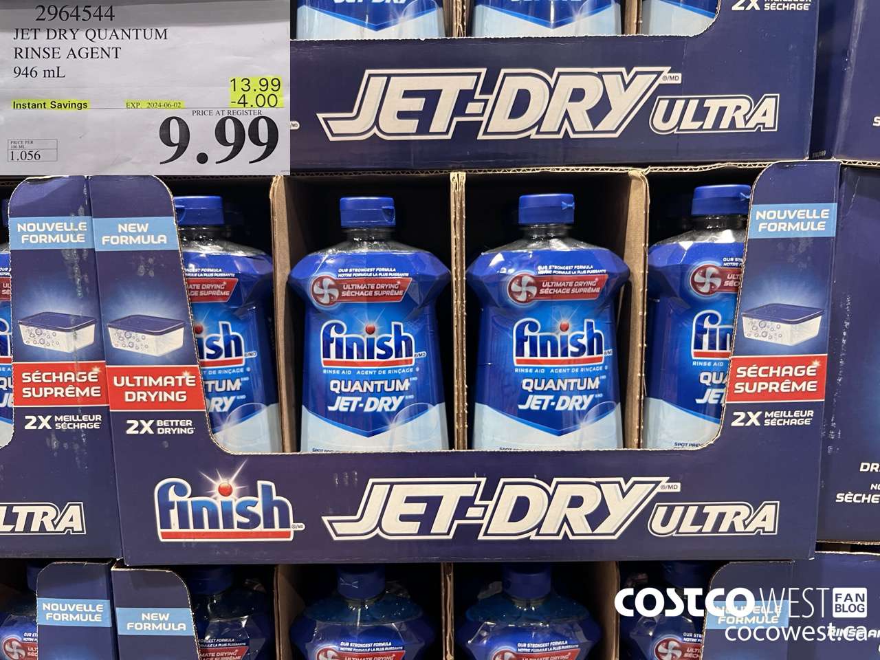 2964544 JET DRY ULTRA RINSE AGENT 946 mL ($4.00 INSTANT SAVINGS EXPIRES ON 2024-06-02) $9.99