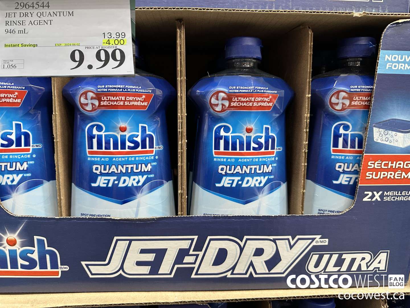2964544 JET DRY ULTRA RINSE AGENT 946 mL ($4.00 INSTANT SAVINGS EXPIRES ON 2024-06-02) $9.99