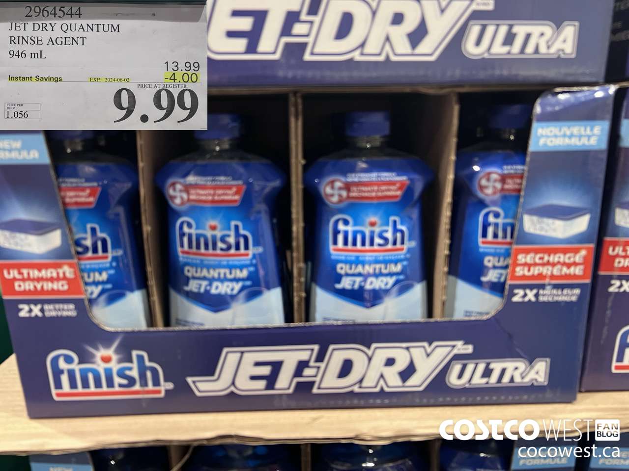 2964544 JET DRY ULTRA RINSE AGENT 946 mL ($4.00 INSTANT SAVINGS EXPIRES ON 2024-06-02) $9.99
