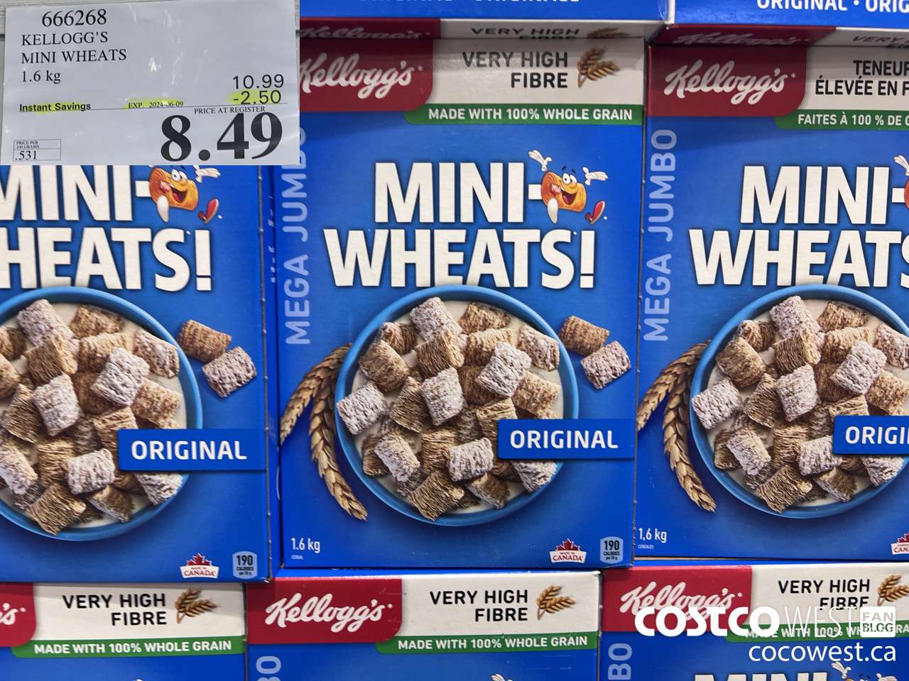 666268 KELLOGG'S MINI WHEATS 1.6 kg ($2.50 INSTANT SAVINGS EXPIRES ON 2024-06-09) $8.49