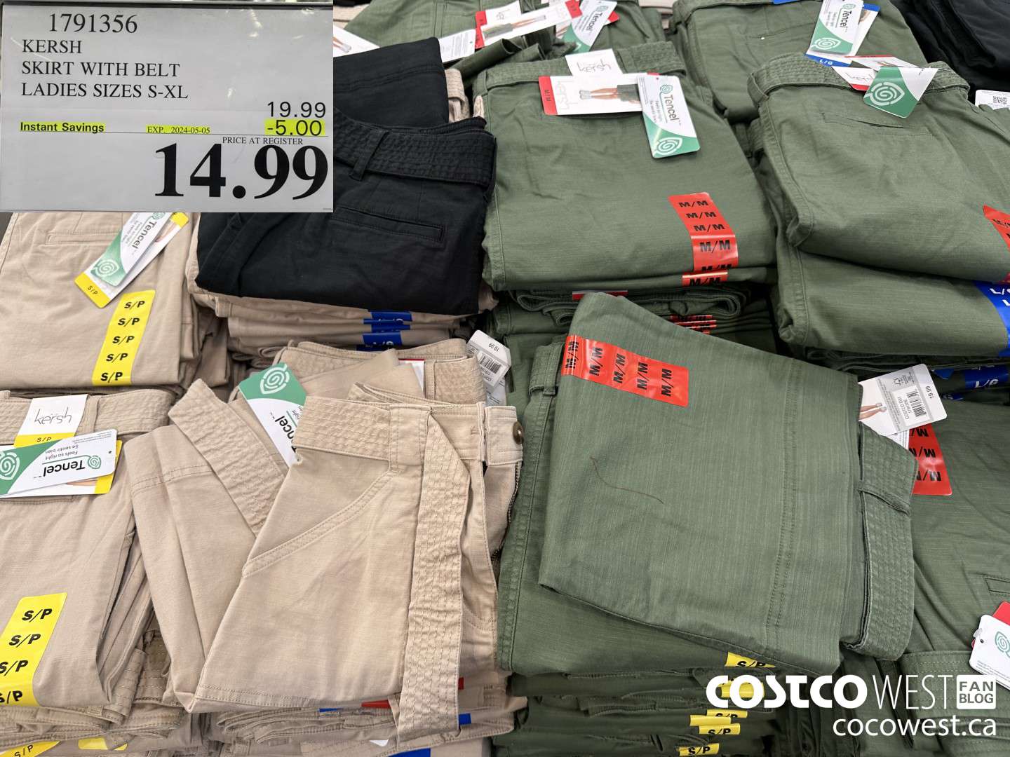 1791356 KERSH SKIRT WITH BELT LADIES SIZES S-XL ($5.00 INSTANT SAVINGS EXPIRES ON 2024-05-05) $14.99