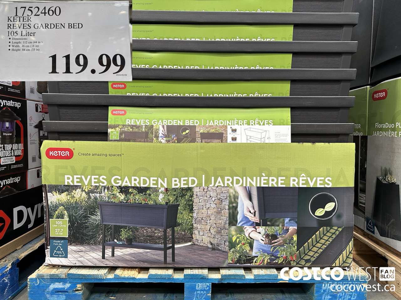 1752460 KETER REVES GARDEN BED 105 LITER $119.99