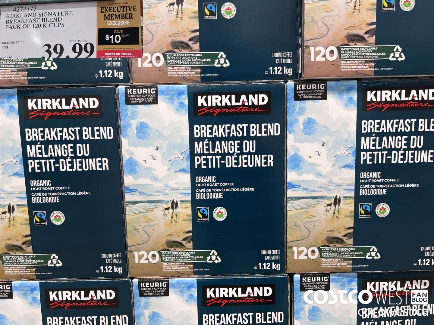 4272377 KIRKLAND SIGNATURE BREAKFAST BLEND PACK OF 120 K-CUPS ($10.00 INSTANT SAVINGS EXPIRES ON 2024-05-19) $29.99