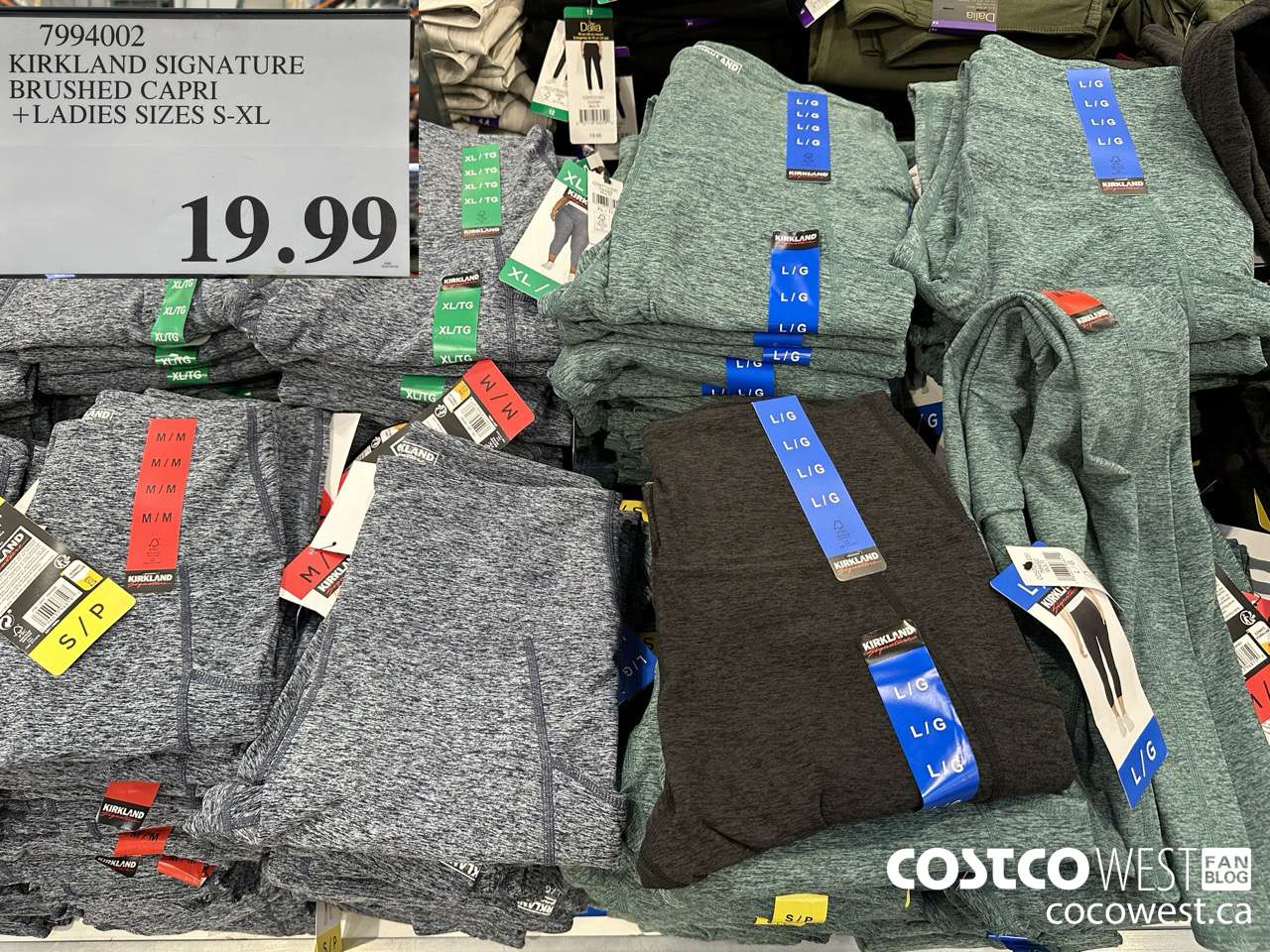 7994002 KIRKLAND SIGNATURE BRUSHED CAPRI LADIES SIZES S-XL $19.99