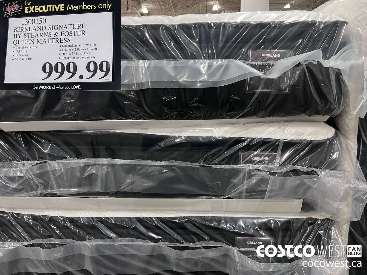 1300150 KIRKLAND SIGNATURE BY STEARNS & FOSTER QUEEN MATTRESS ($250.00 INSTANT SAVINGS EXPIRES ON 2024-05-19) $999.99