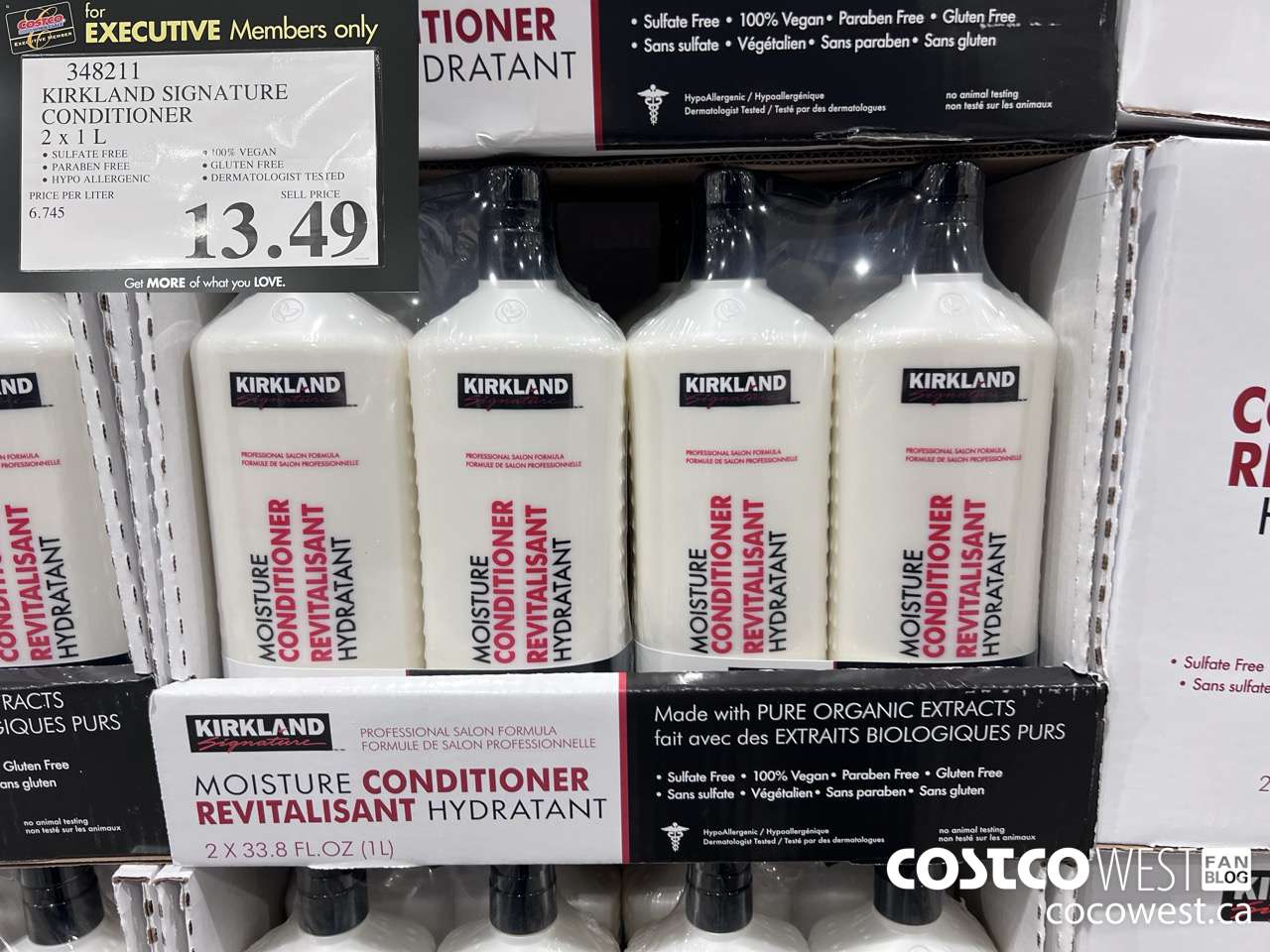 348211 KIRKLAND SIGNATURE CONDITIONER 2 X 1L 2024-05.19 ($4.00 INSTANT SAVINGS) $13.49