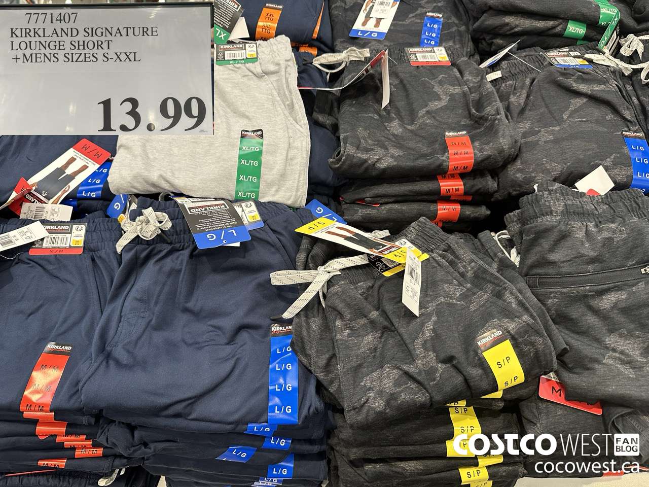 7771407 KIRKLAND SIGNATURE LOUNGE SHORT MENS SIZES S-XXL $13.99