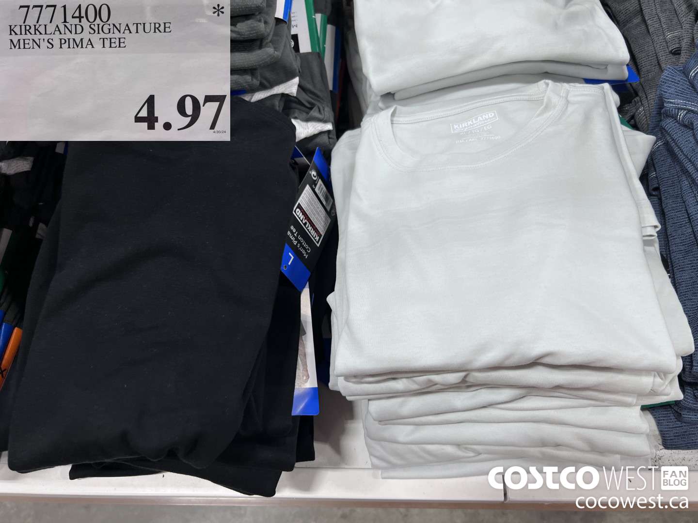 7771400 KIRKLAND SIGNATURE MEN'S PIMA TEE $4.97