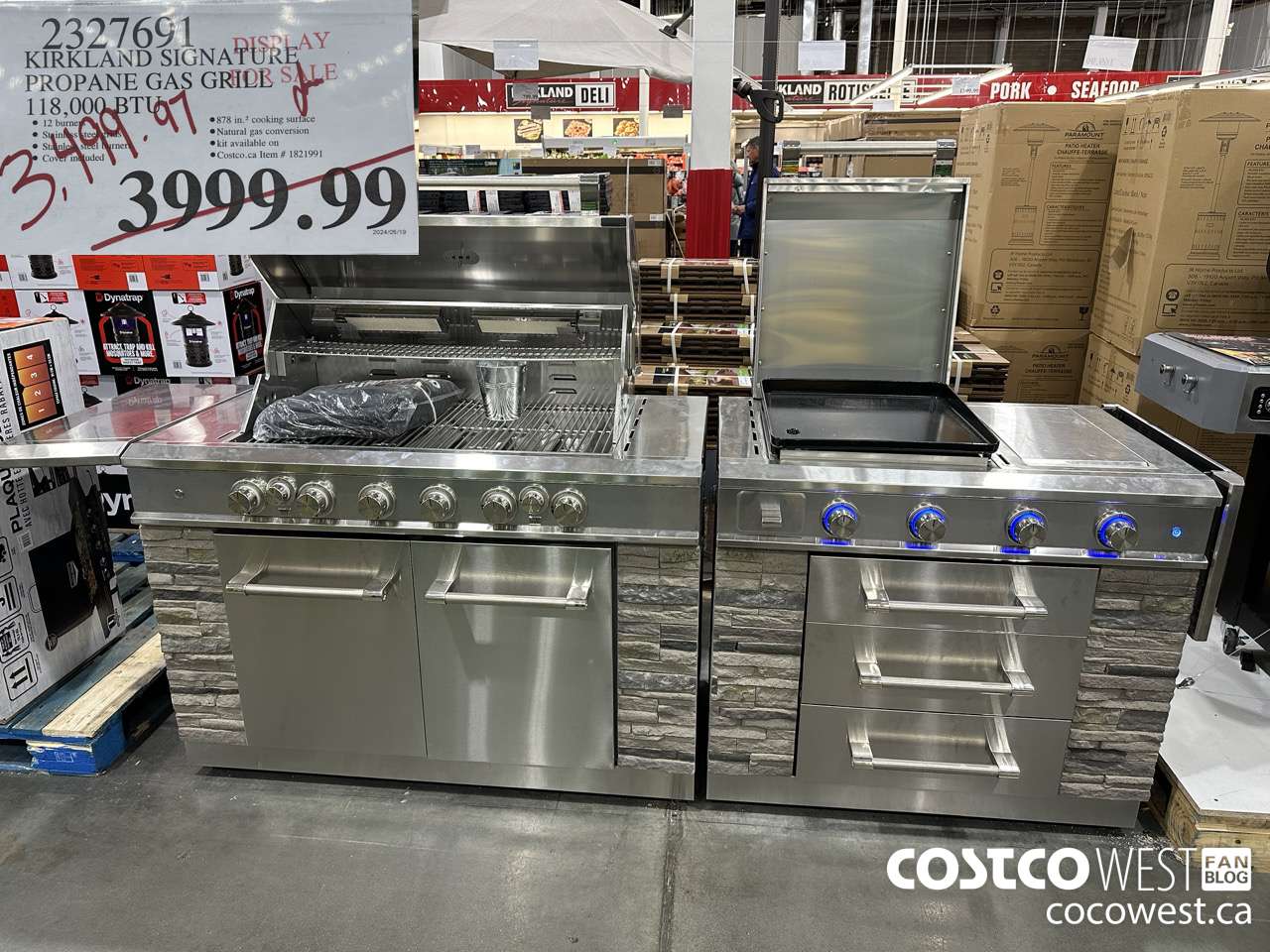 2327691 KIRKLAND SIGNATURE PROPANE GAS GRILL 118,000 BTU $3499.97