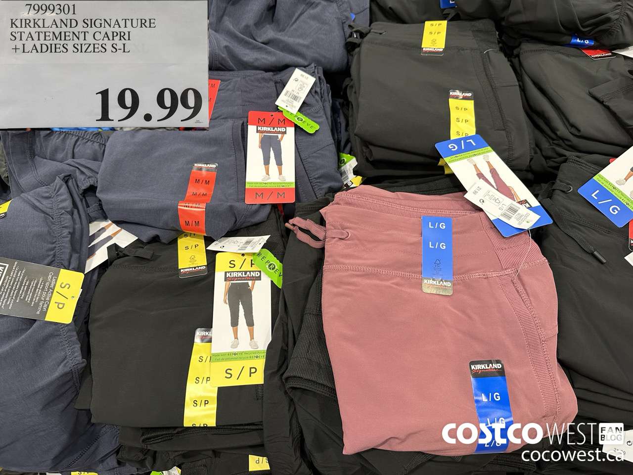 7999301 KIRKLAND SIGNATURE STATEMENT CAPRI LADIES SIZES S-L $19.99