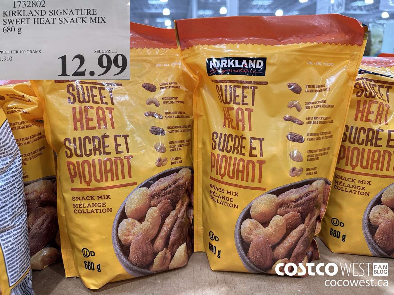 1732802 KIRKLAND SIGNATURE SWEET HEAT SNACK MIX 680G $12.99