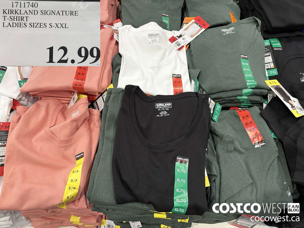 1711740 KIRKLAND SIGNATURE T-SHIRT LADIES SIZES S-XXL $12.99