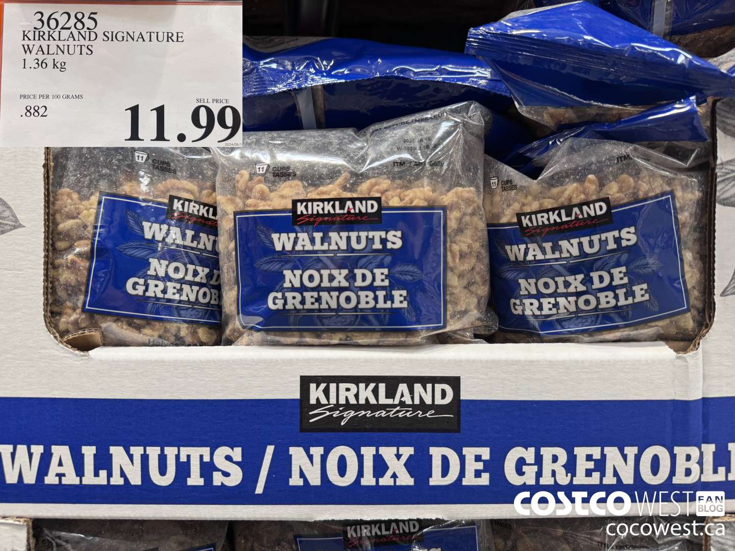 36285 KIRKLAND SIGNATURE WALNUTS 1.36 kg $11.99