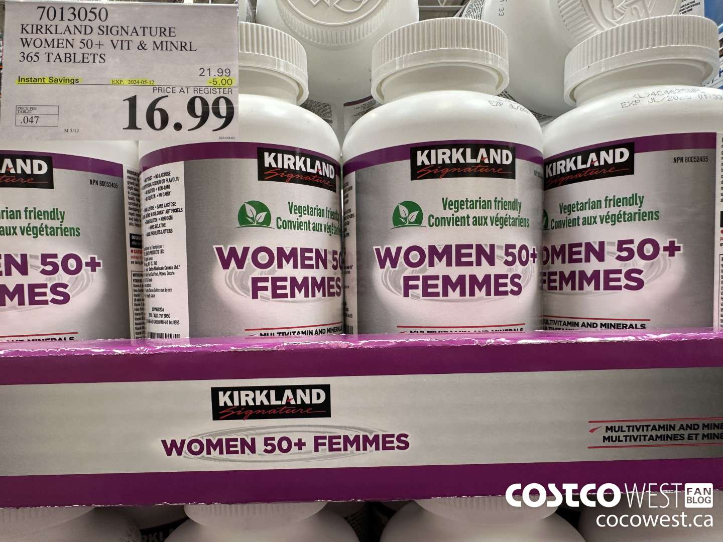 7013050 KS WOMEN 50+ MULTIVITAMIN & MINERAL 365 TABLETS  ($5.00 INSTANT SAVINGS EXPIRES ON 2024-05-12) $16.99