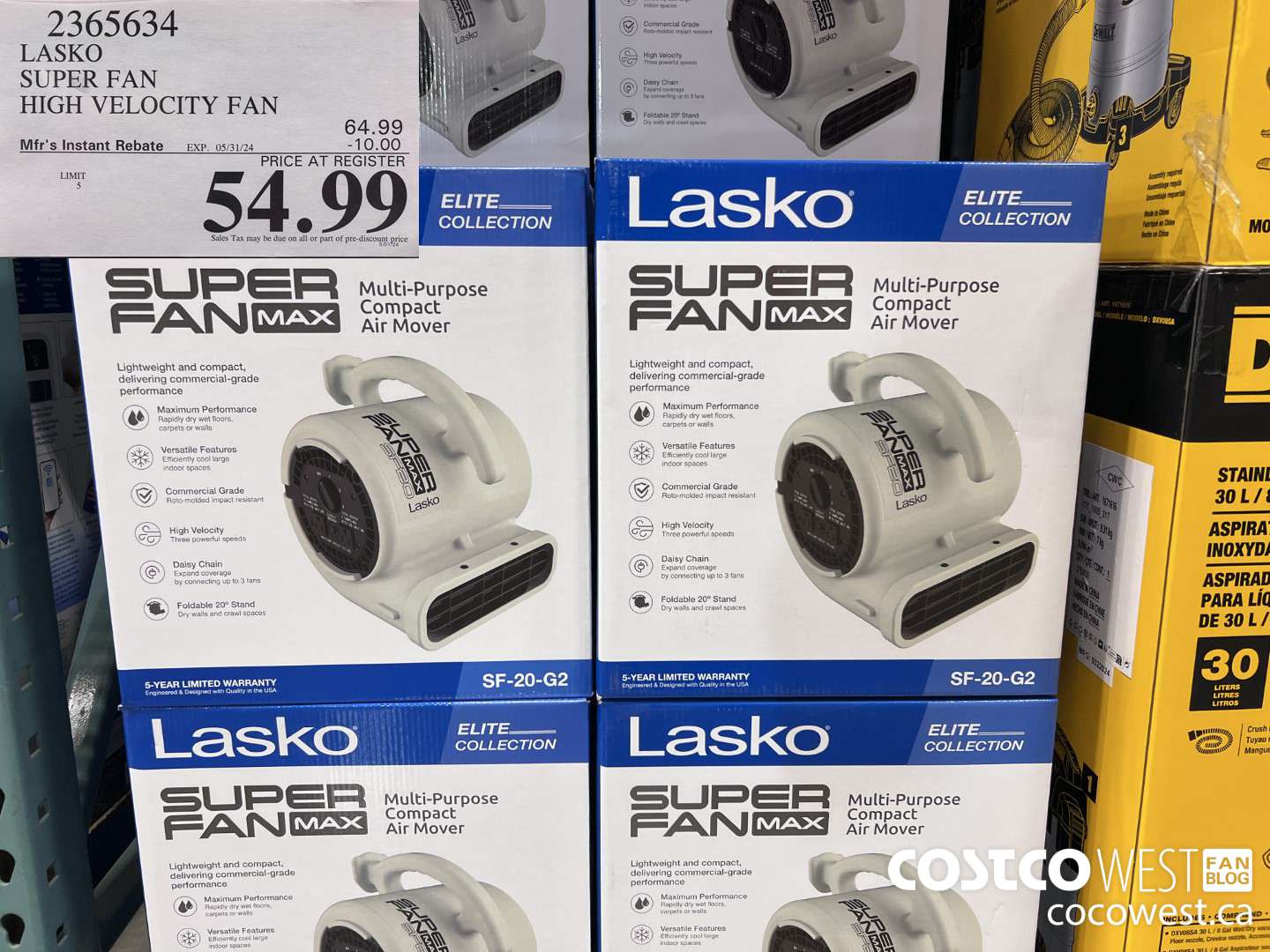 2365634 LASKO SUPER FAN HIGH VELOCITY FAN ($10.00 INSTANT SAVINGS EXPIRES ON 2024-05-31) $54.99