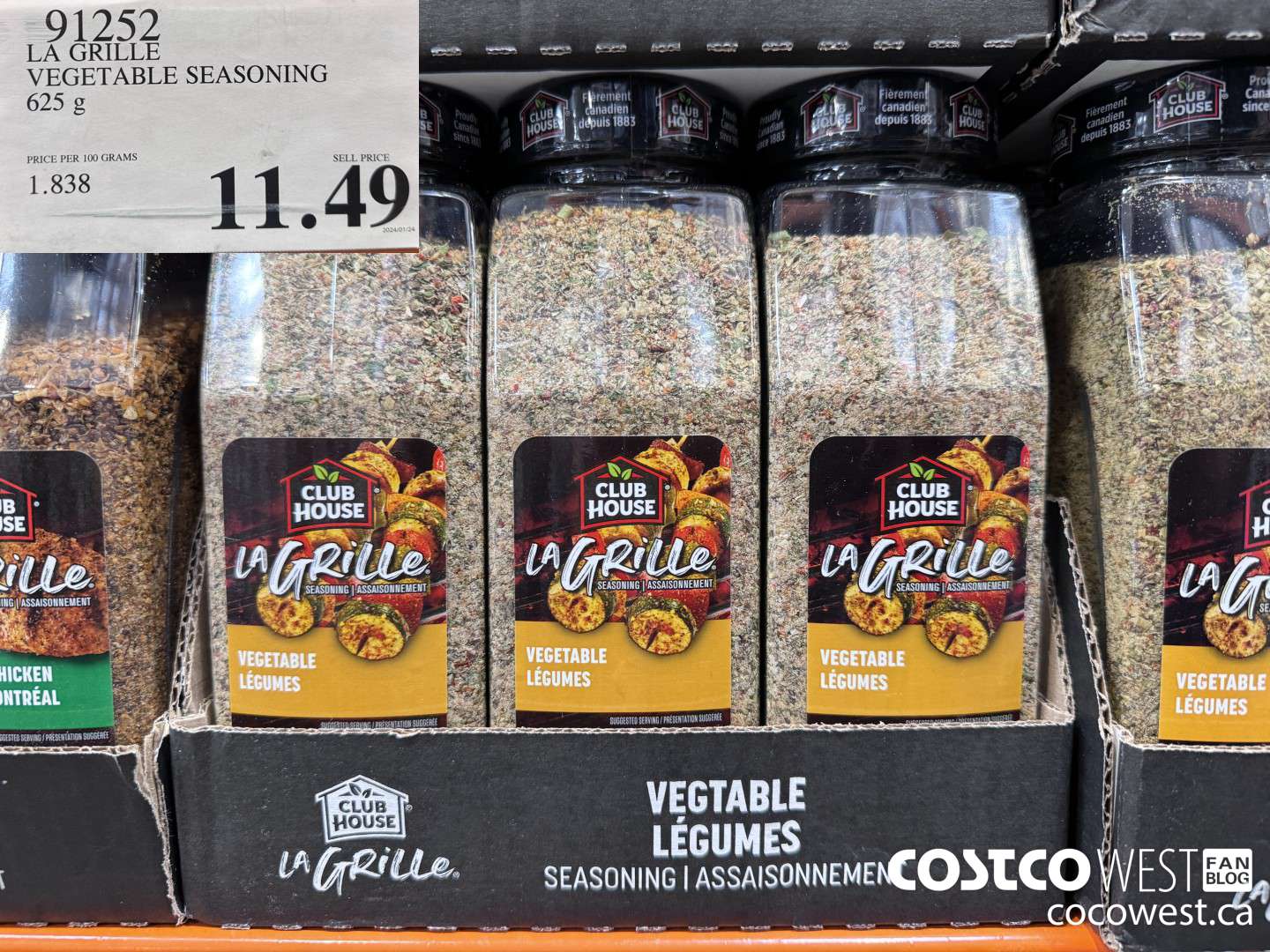 91252 LA GRILLE VEGETABLE SEASONING 625 G $11.49