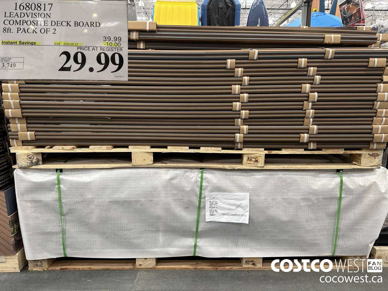 1680817 LEADVISION COMPOSITE DECK BOARD 8 FT PACK OF 2 ($10.00 INSTANT SAVINGS EXPIRES ON 2024-05-23) $29.99