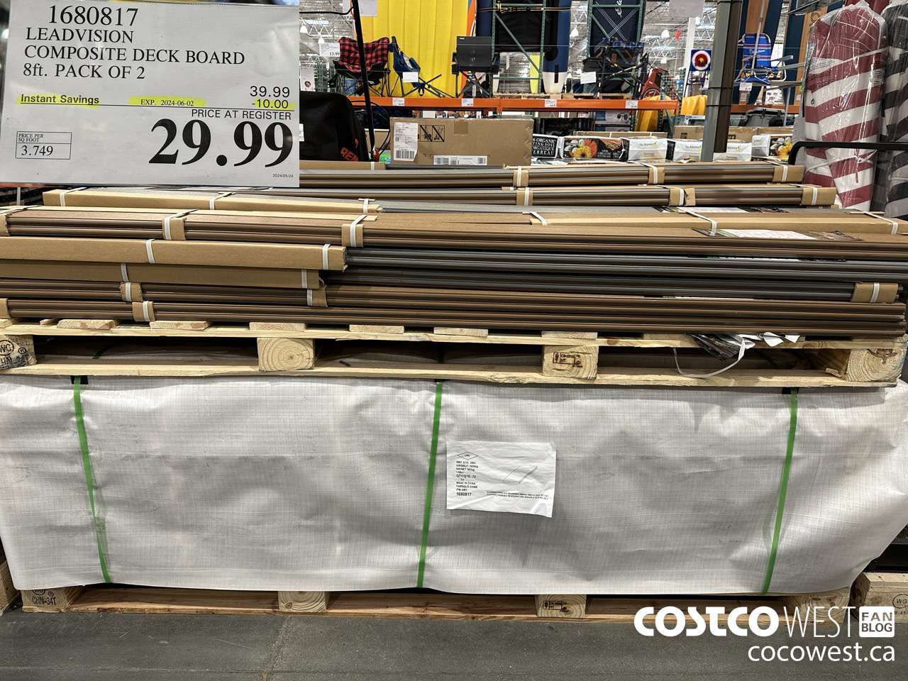 1680817 LEADVISION COMPOSITE DECK BOARD 8 FT PACK OF 2 ($10.00 INSTANT SAVINGS EXPIRES ON 2024-06-02) $29.99