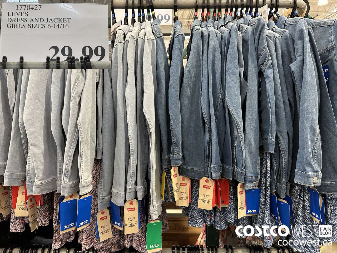 1770427 LEVI'S DRESS AND JACKET GIRLS SIZES 6-14/16 $29.99