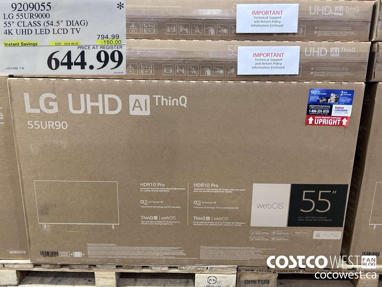 9209055 LG 55UR9000 55