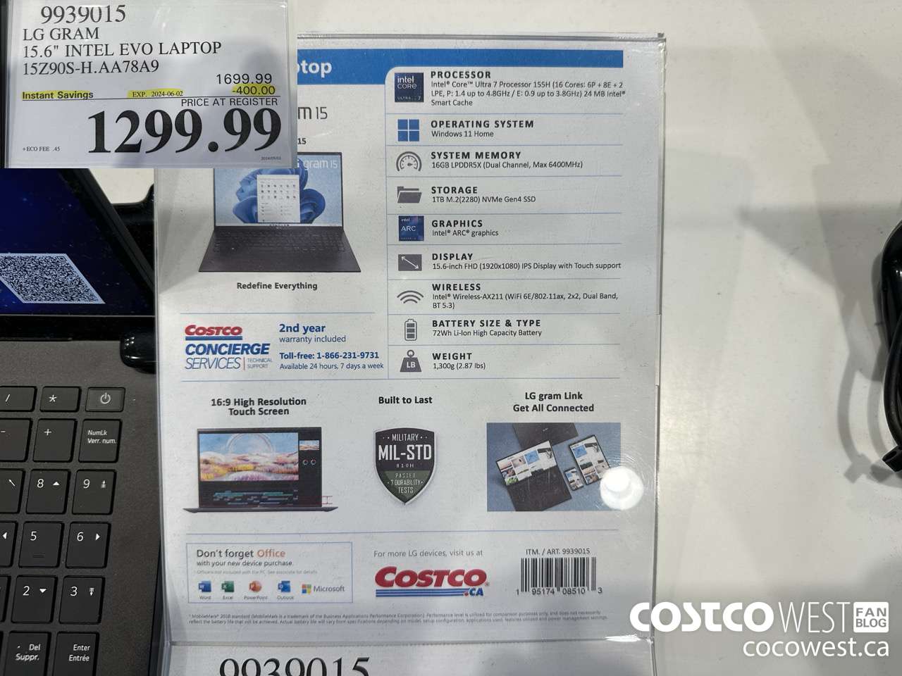 9939015 LG GRAM 15.6